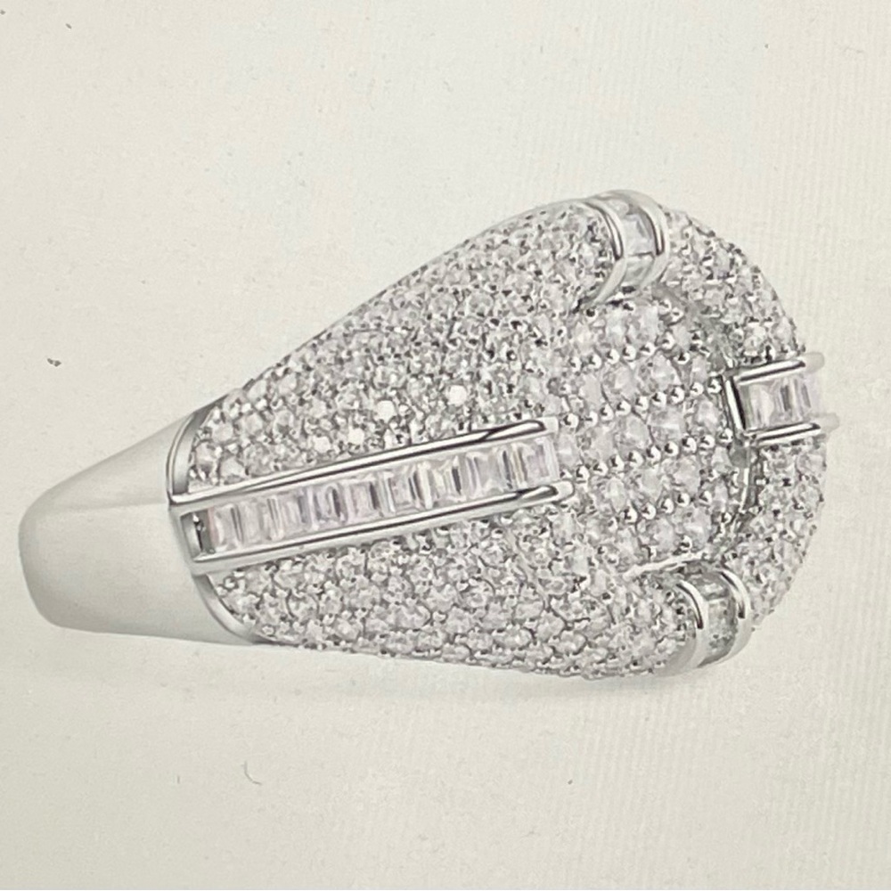 Solid 925 Silver Size 9 Men's Ring - image 4